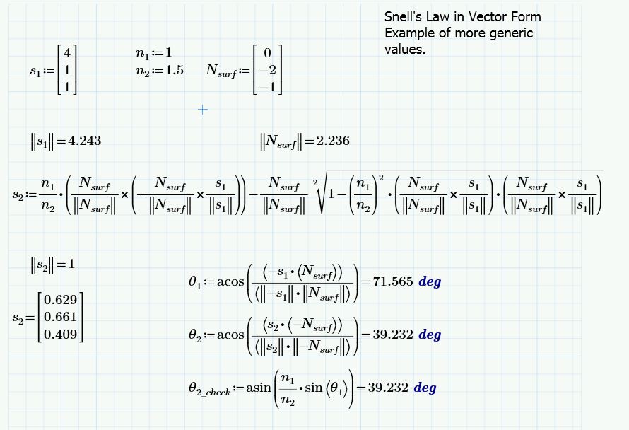 Vector Form of Snell's Law
